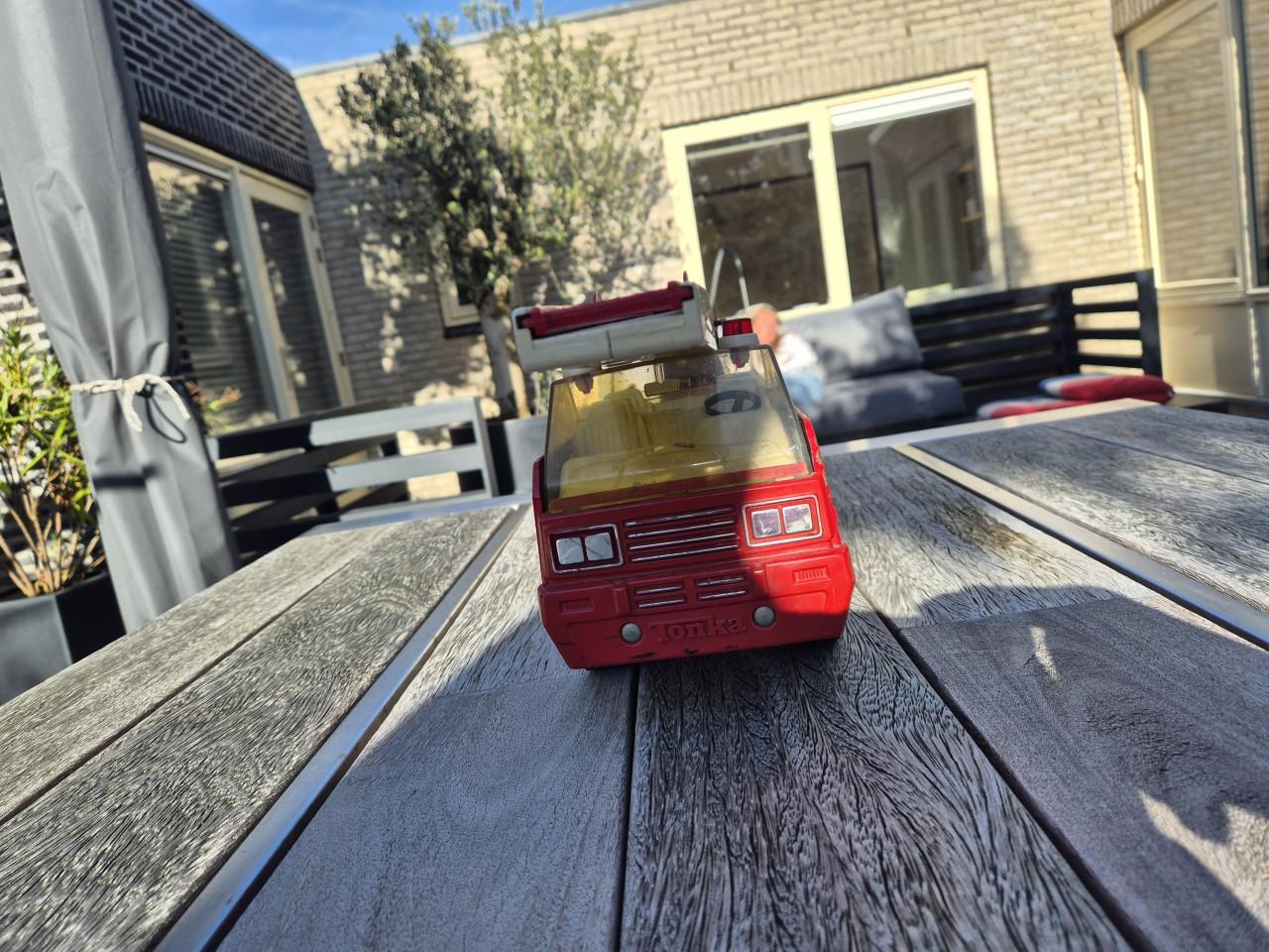 Tonka brandweerauto jaren zeventig gekocht in de VS.