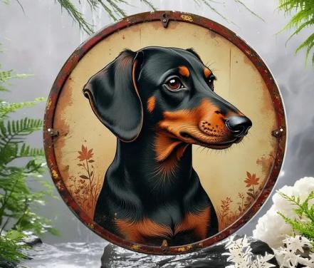 Teckel ( op metaal )