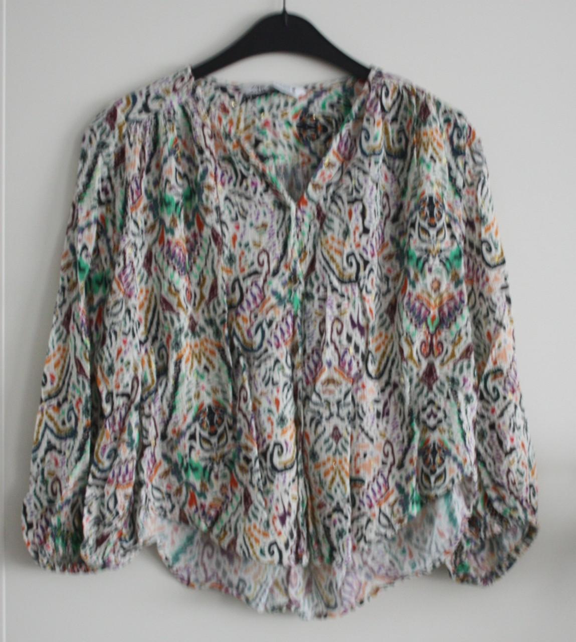 Kleurrijke blouse shirt maat m