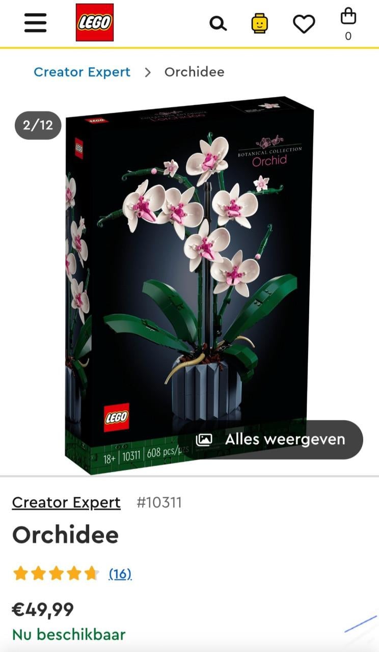 Lego orchidee