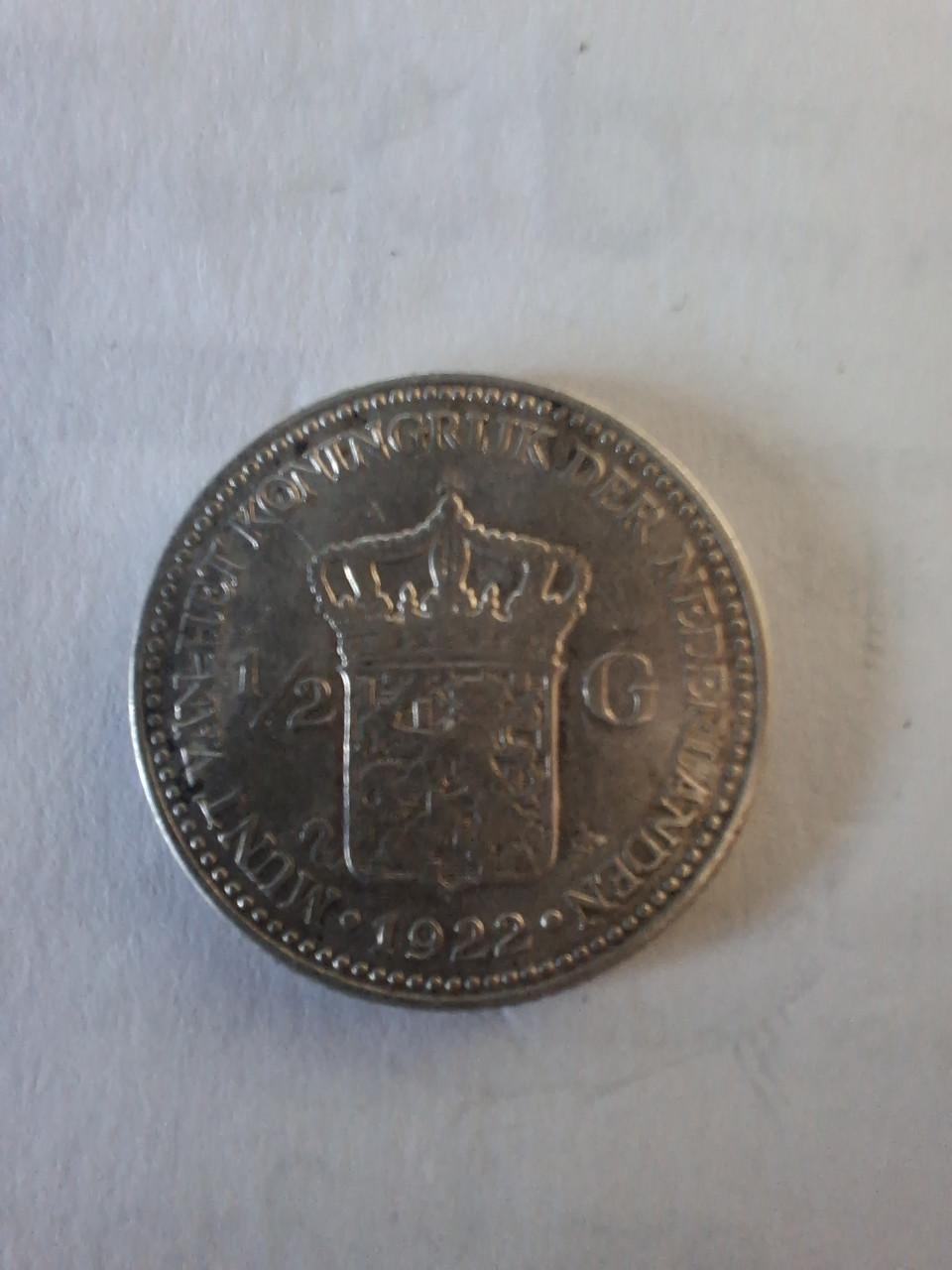 Zilvere halve gulden Wilhelmina