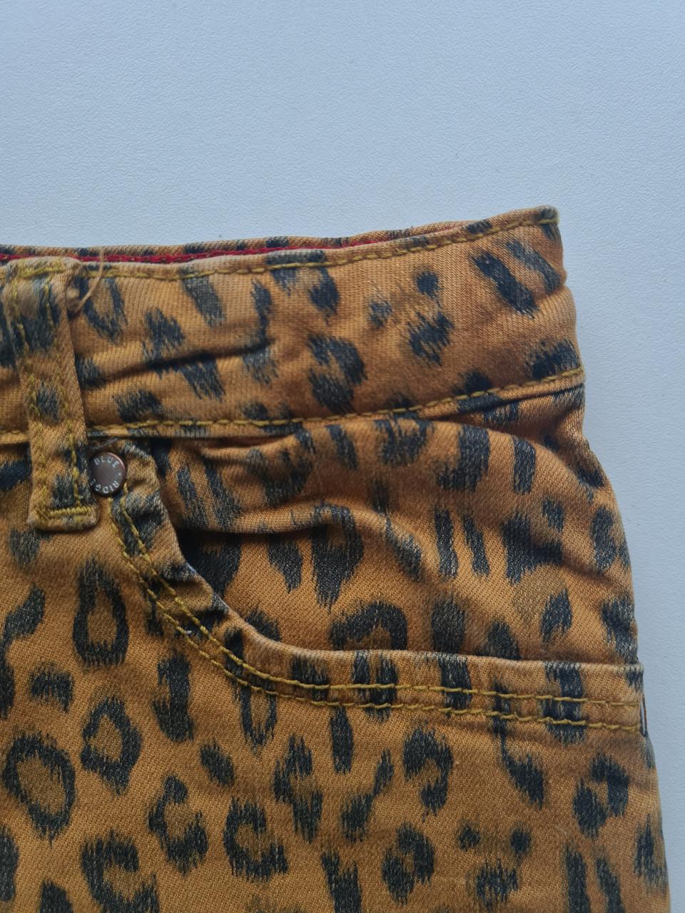 Blue Ridge bruin-mosterdgeel tijgerprint spijkerstof rokje  Maat 122-128