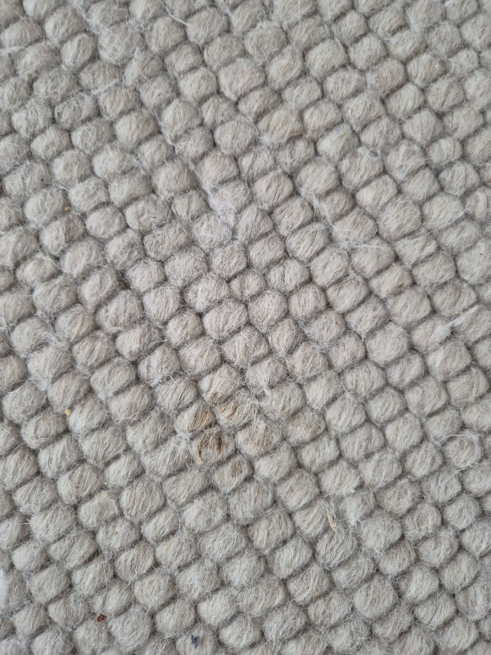 Wollen beige vloerkleed