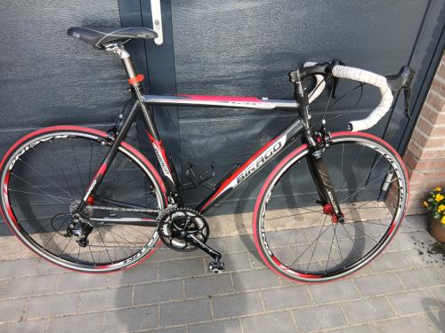 Ridley Triton aluminium, carbon voorvork Rood zwart zilver