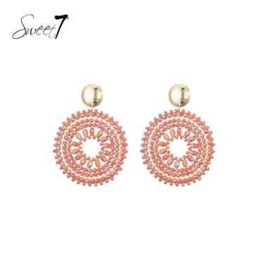 Oorbellen stijlvolle met koraal kleurige kralen