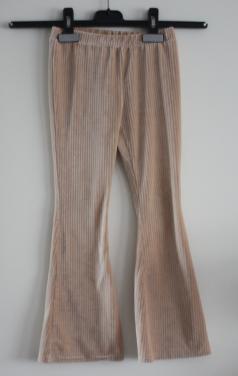Beige rib broek maat 116