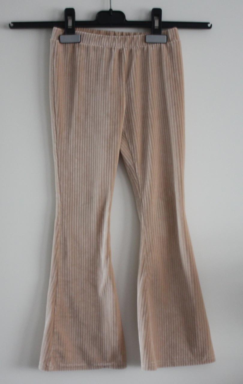 Beige rib broek maat 116