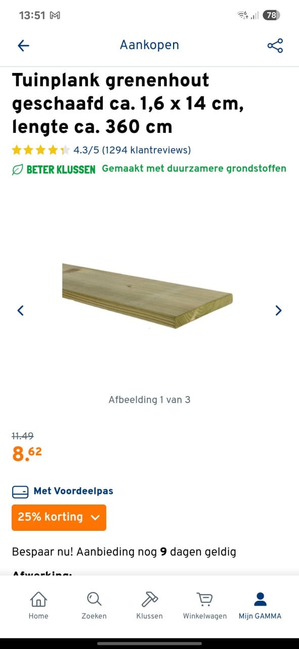 Tuin/Schutting planken
