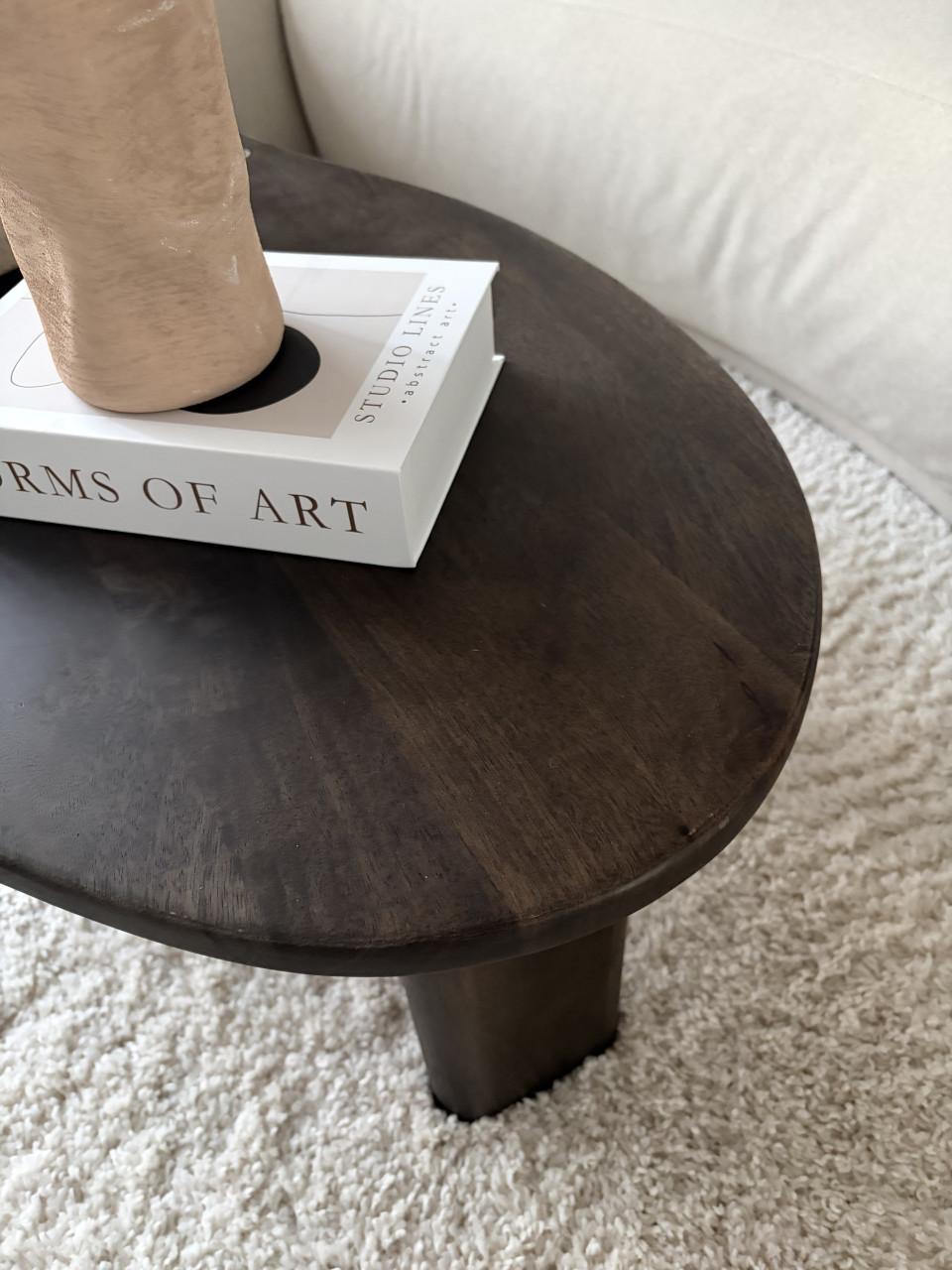 Bruine walnoot salontafel