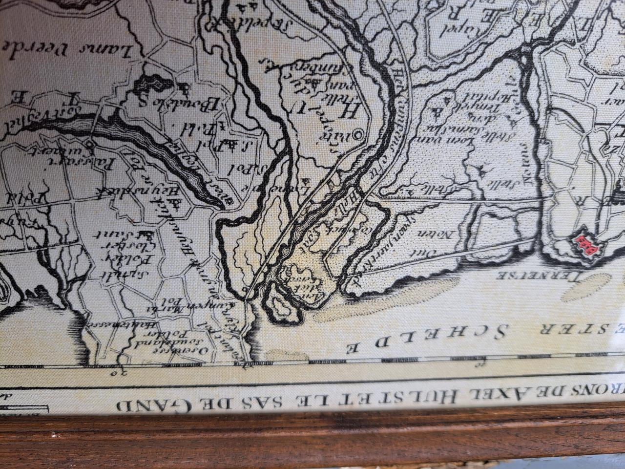 Antieke landkaart Hulst e.o.