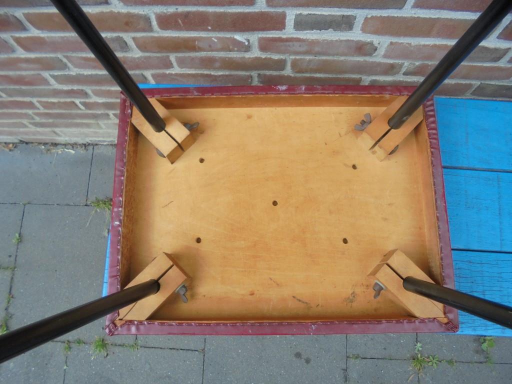 Vintage Kruk of Voetenbank Kunstleer