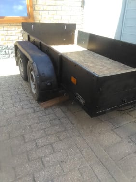 Dubbelas aanhanger ongeremd
