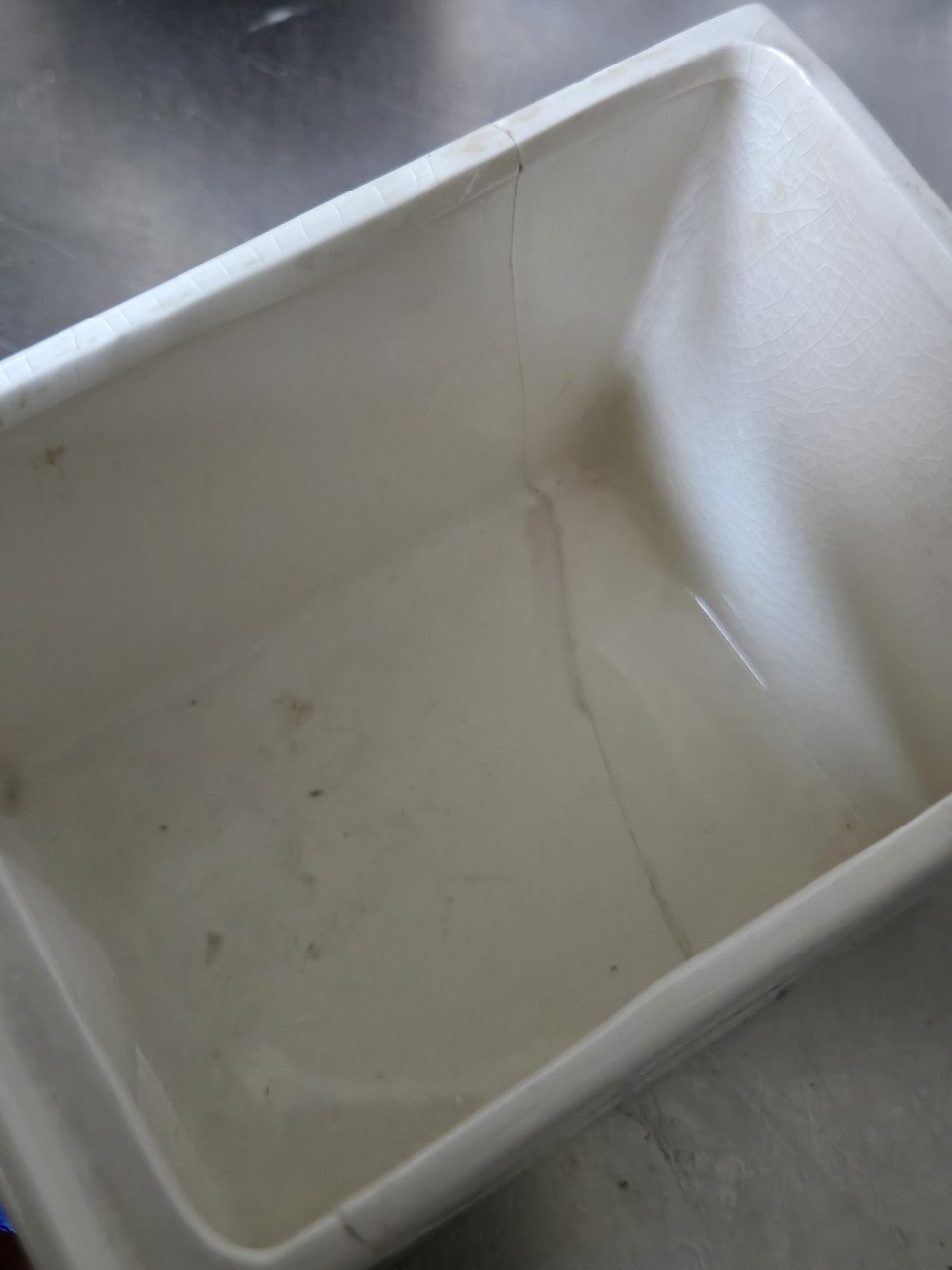 Kruidenkastje Delfs blauw kompleet. 2 van de grote hersteld. Bieden mag