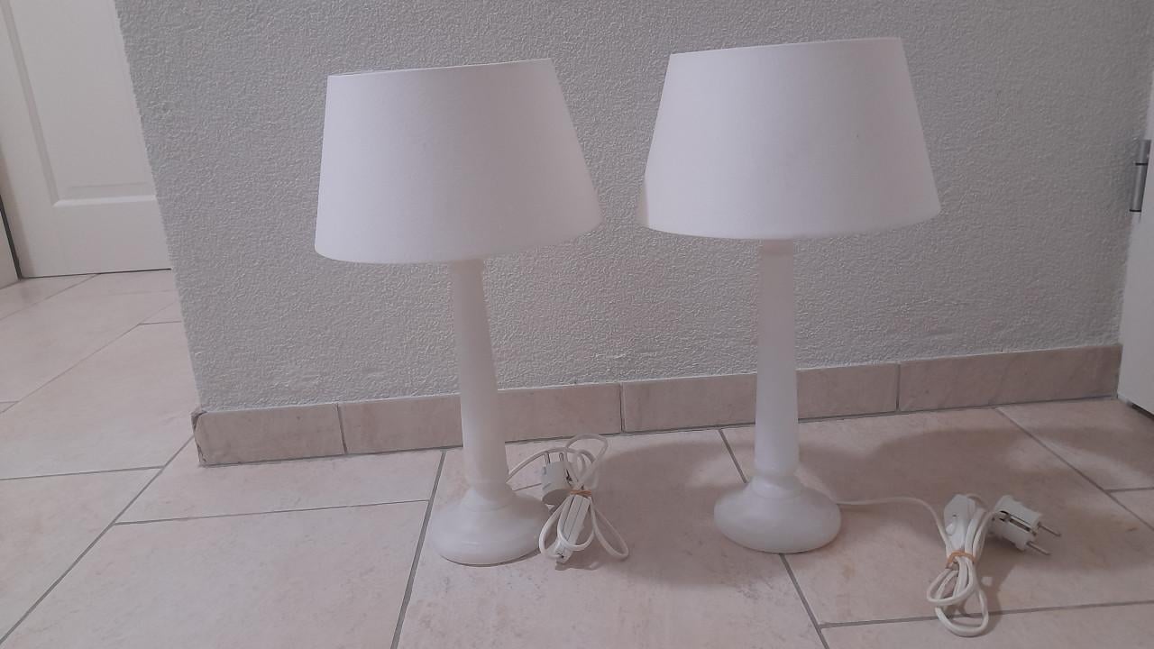 2 x tafellamp met marmeren voet  ( in goede staat )