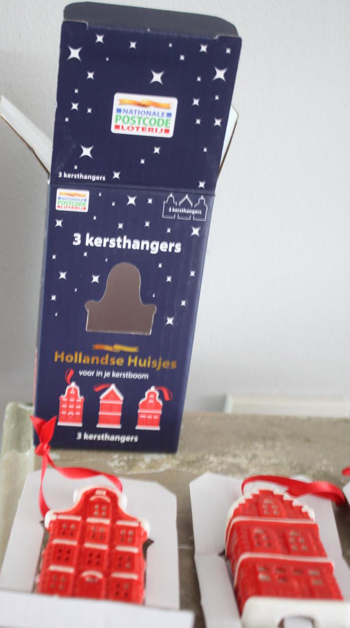 Set van 3 stenen hollandse huisjes postcodeloterij