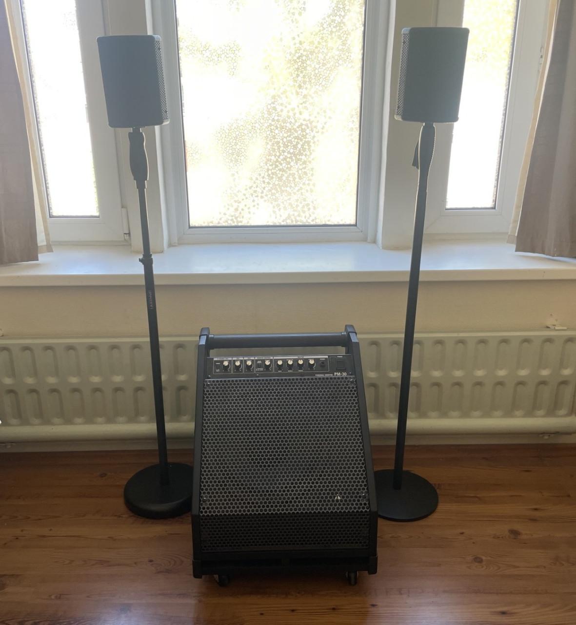 Roland PM-30 (Drum)Monitor + satelliet speakers