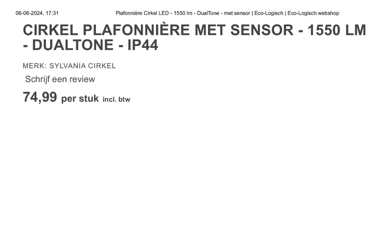 Lamp met sensor -  NIEUW