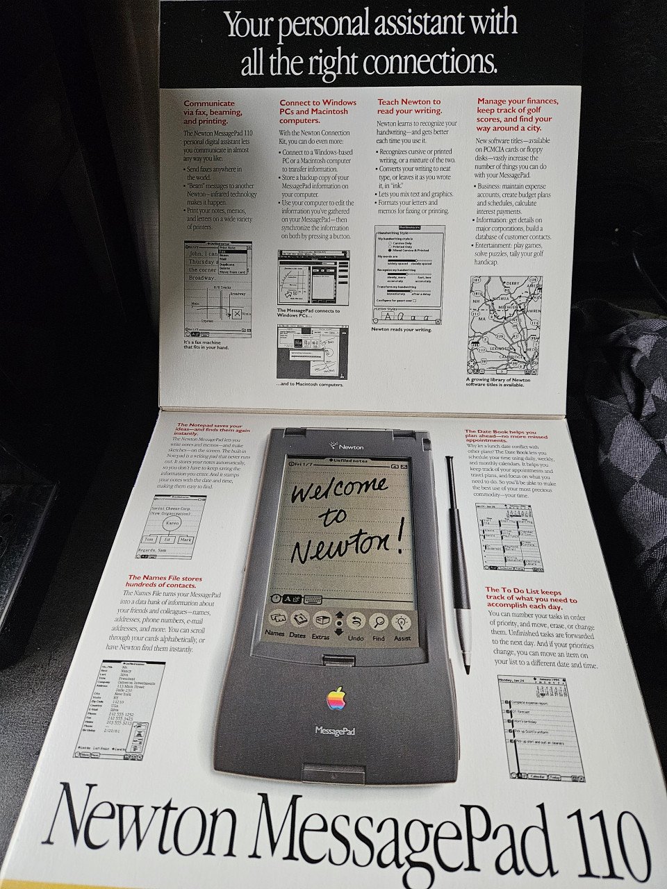 Mooi Jaren 90 Apple Newton MessagePad 110 incl doos en boekje