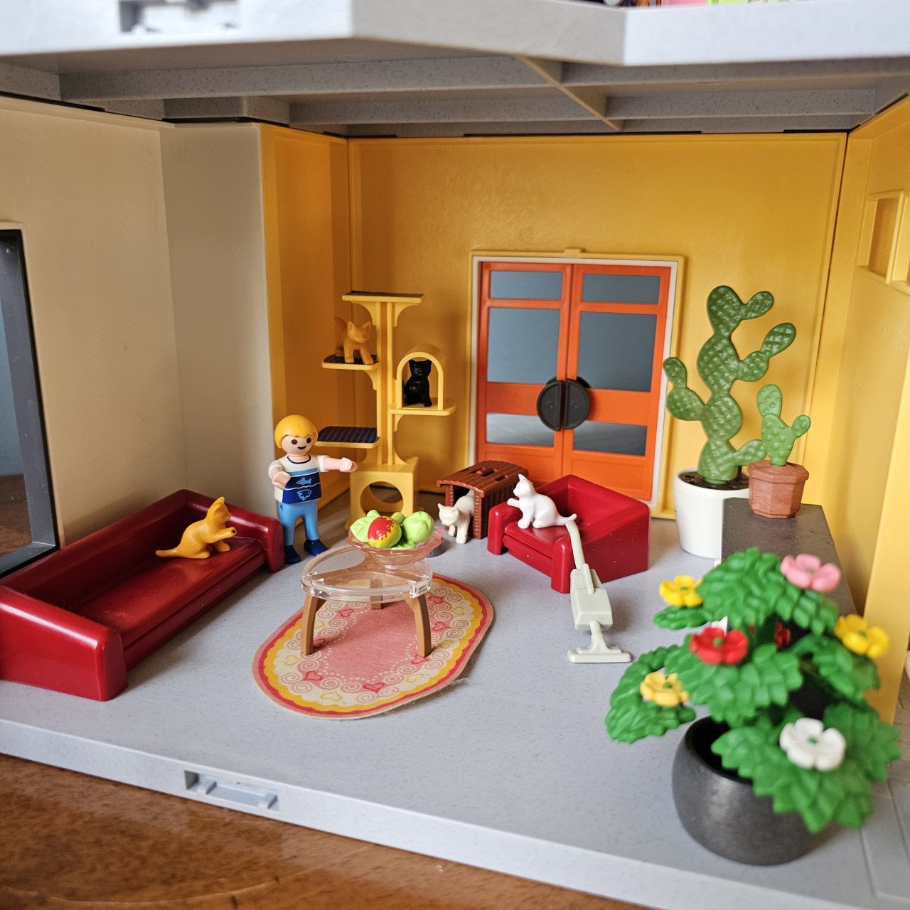 Playmobil poppenhuis konijnenhok cavia's verzorgen