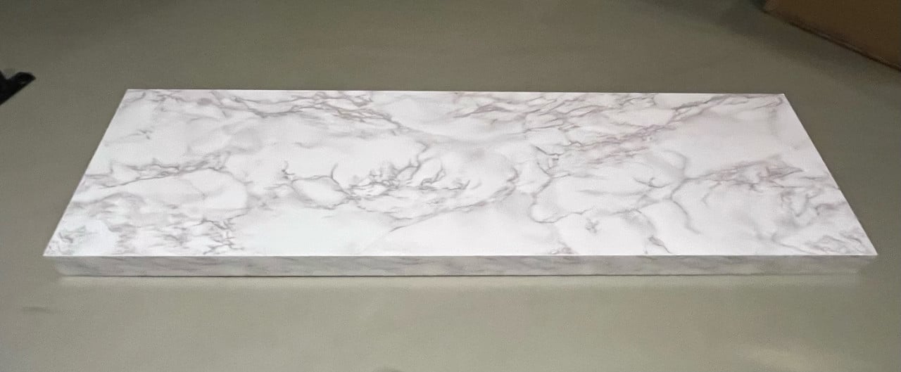 Zwevende plank XL4 push fix licht marmer look 38mm 80x23,5cm