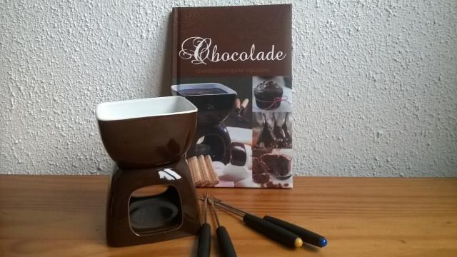 CHOCOLADE FONDUESET voor 2 personen.
