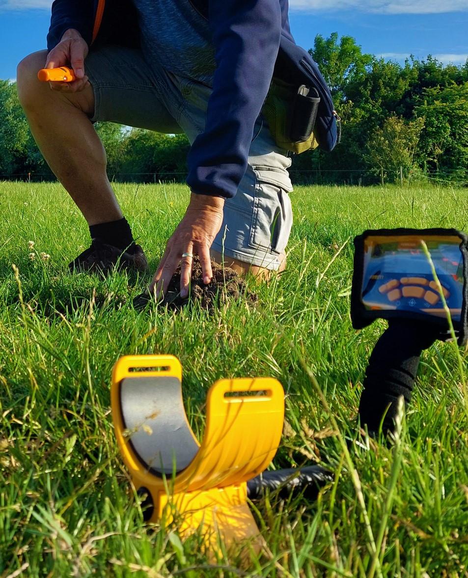 Metaaldetectie workshops op akkers, weilanden en boomgaarden