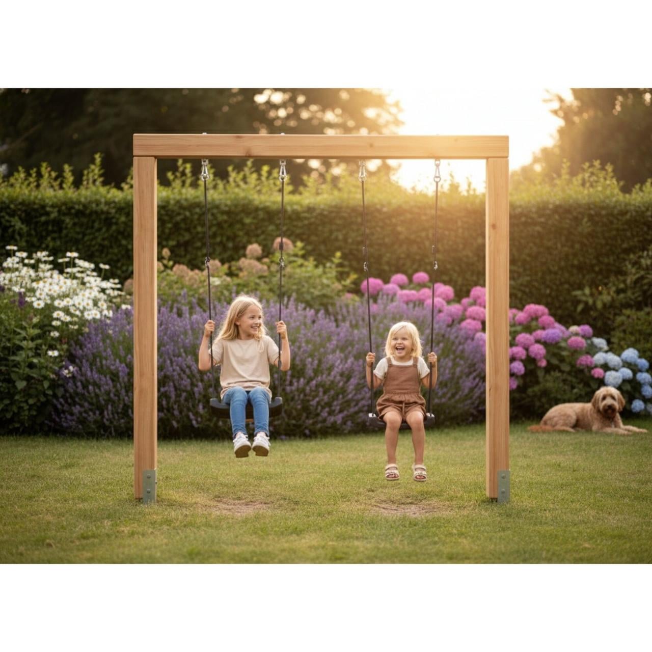 Schommel toestellen van douglas hout