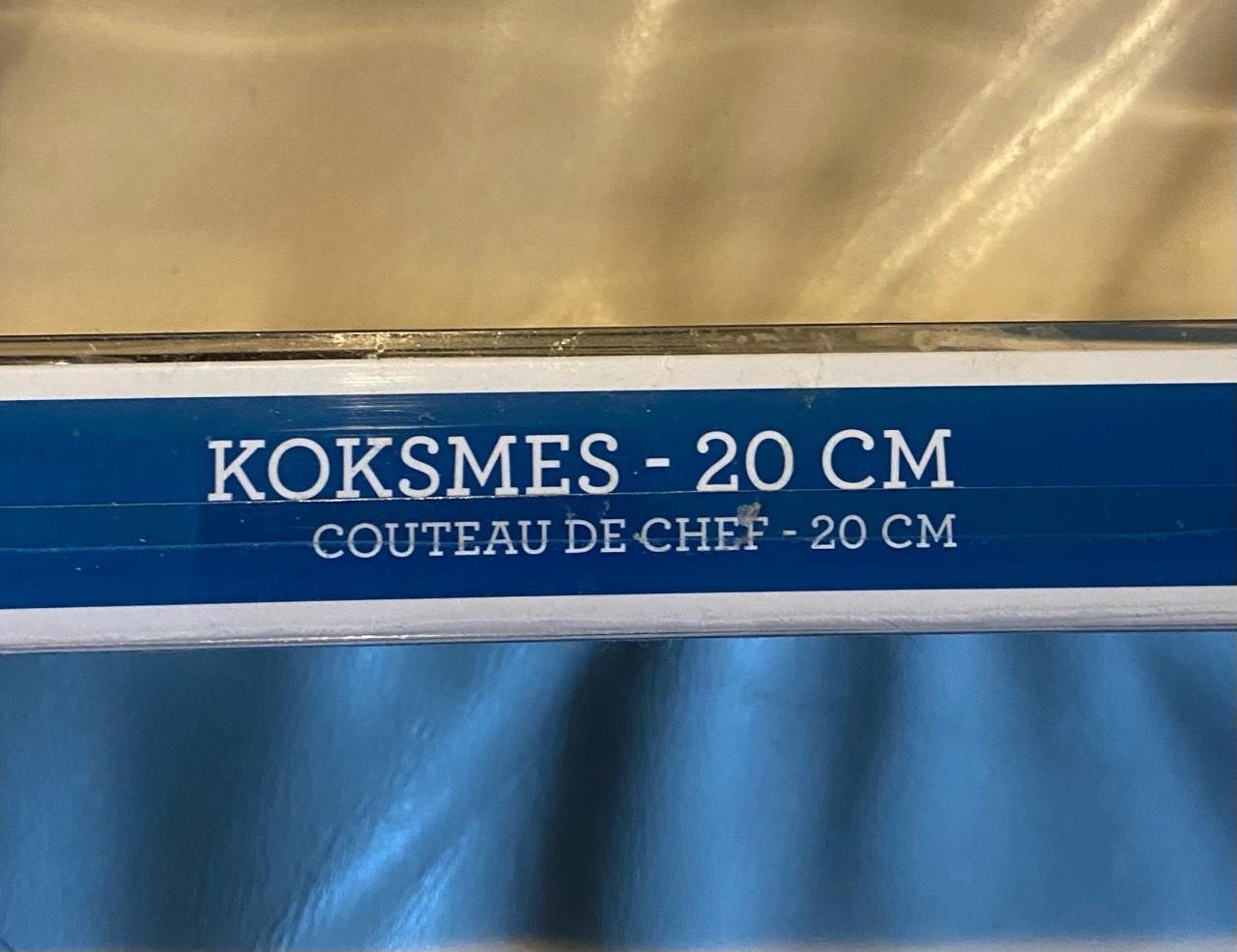 Koksmes nieuw in de doos
