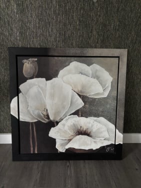 Schilderij Witte papavers als nieuw!