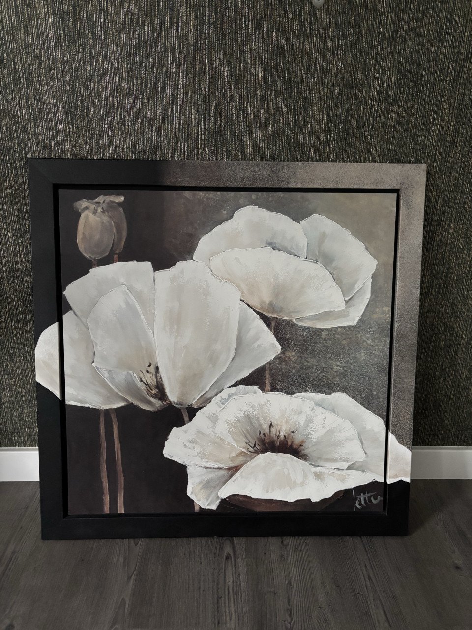 Schilderij Witte papavers als nieuw!