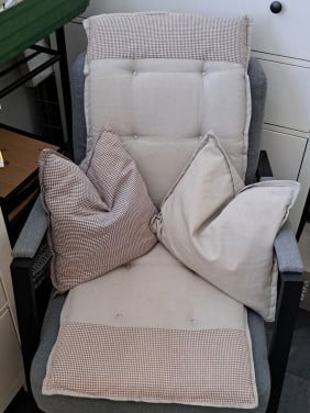 Set (4) kussens voor schommelstoel