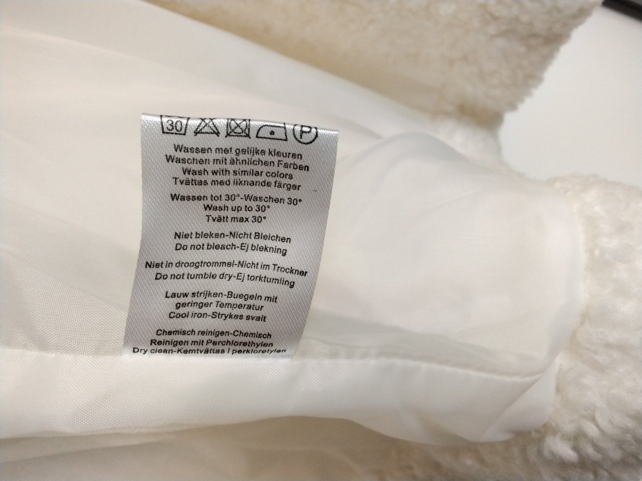 Witte leuke teddyjas Maat XL