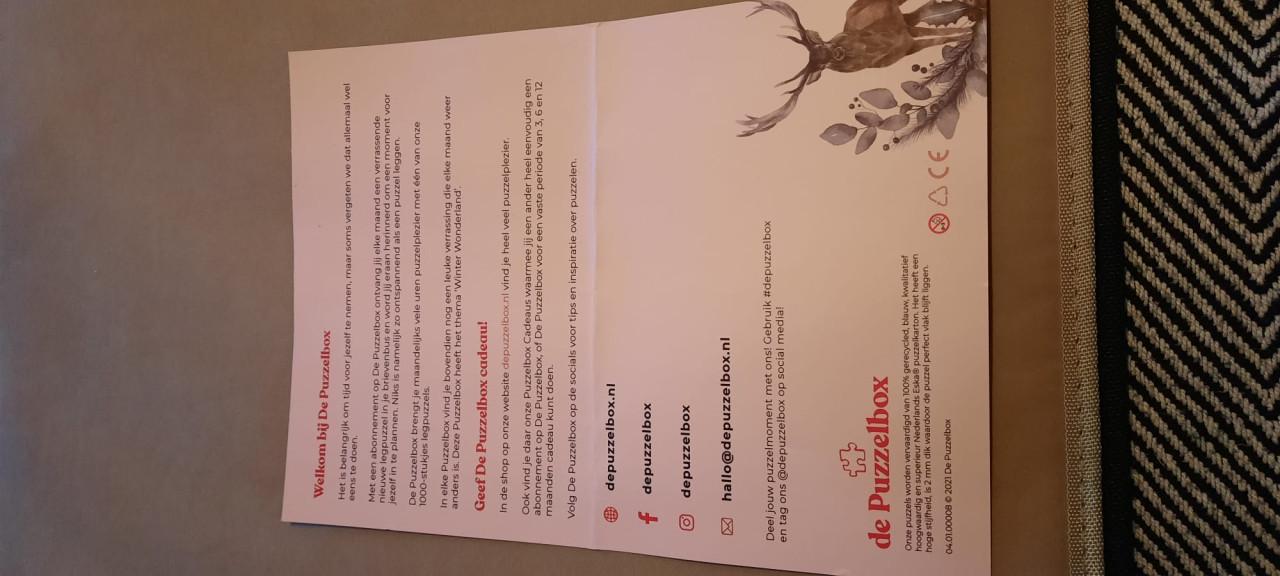 Puzzelbox puzzel winter wonderland 1000 stukjes