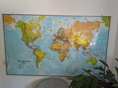 Landkaart van de wereld