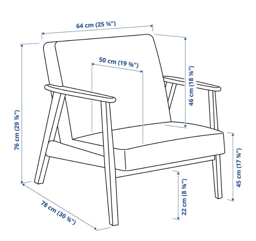 Fauteuil, (EKENÄSET eiken/Gunnared donkergrijs) IKEA