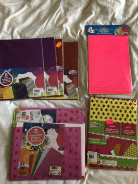 16 pakken knutselpapier (spiegelkarton)