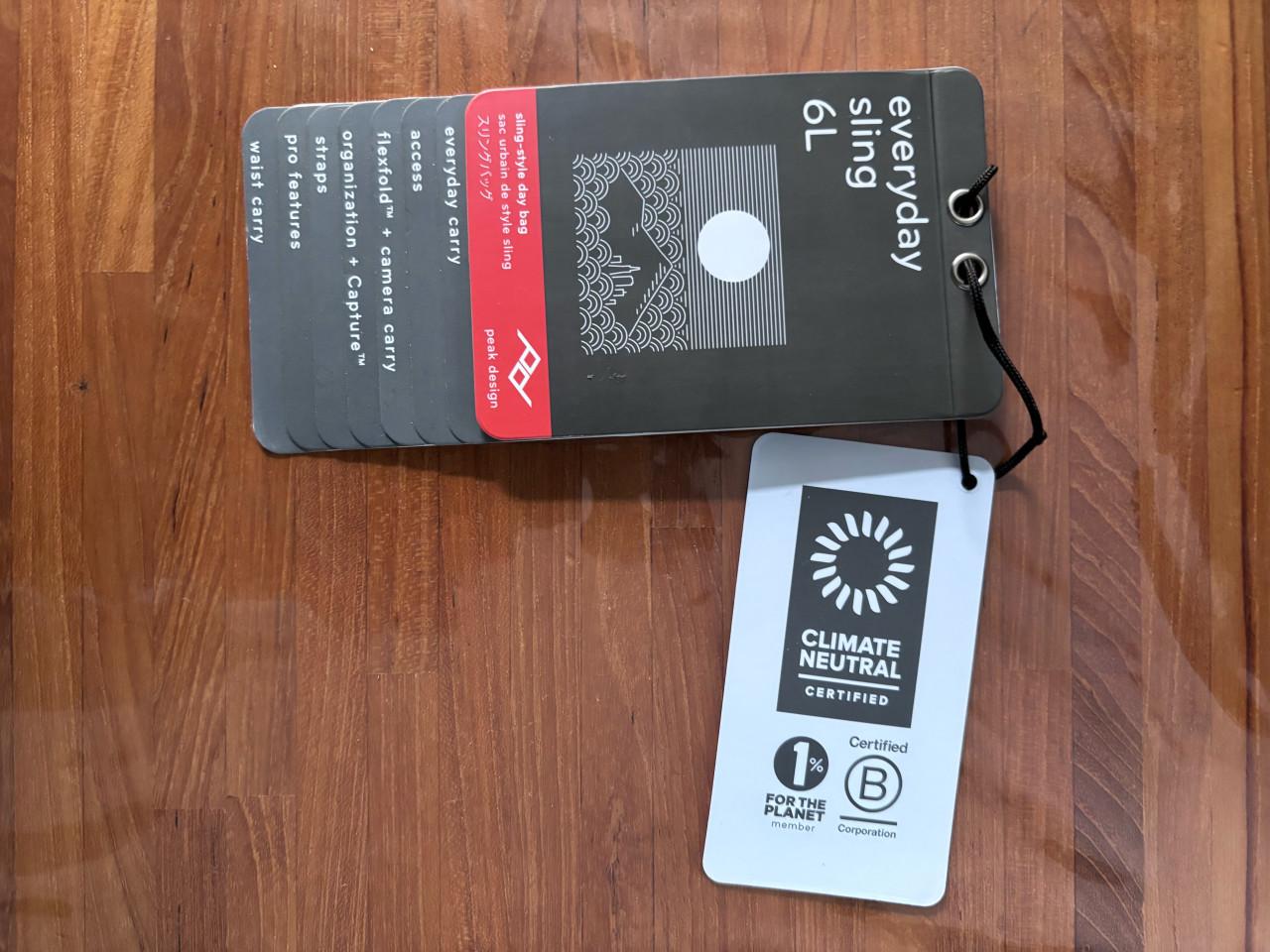 Fototas Peak Design Everyday Sling 6L Blauw