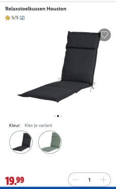 Relaxstoel tuinkussens 2 voor 25