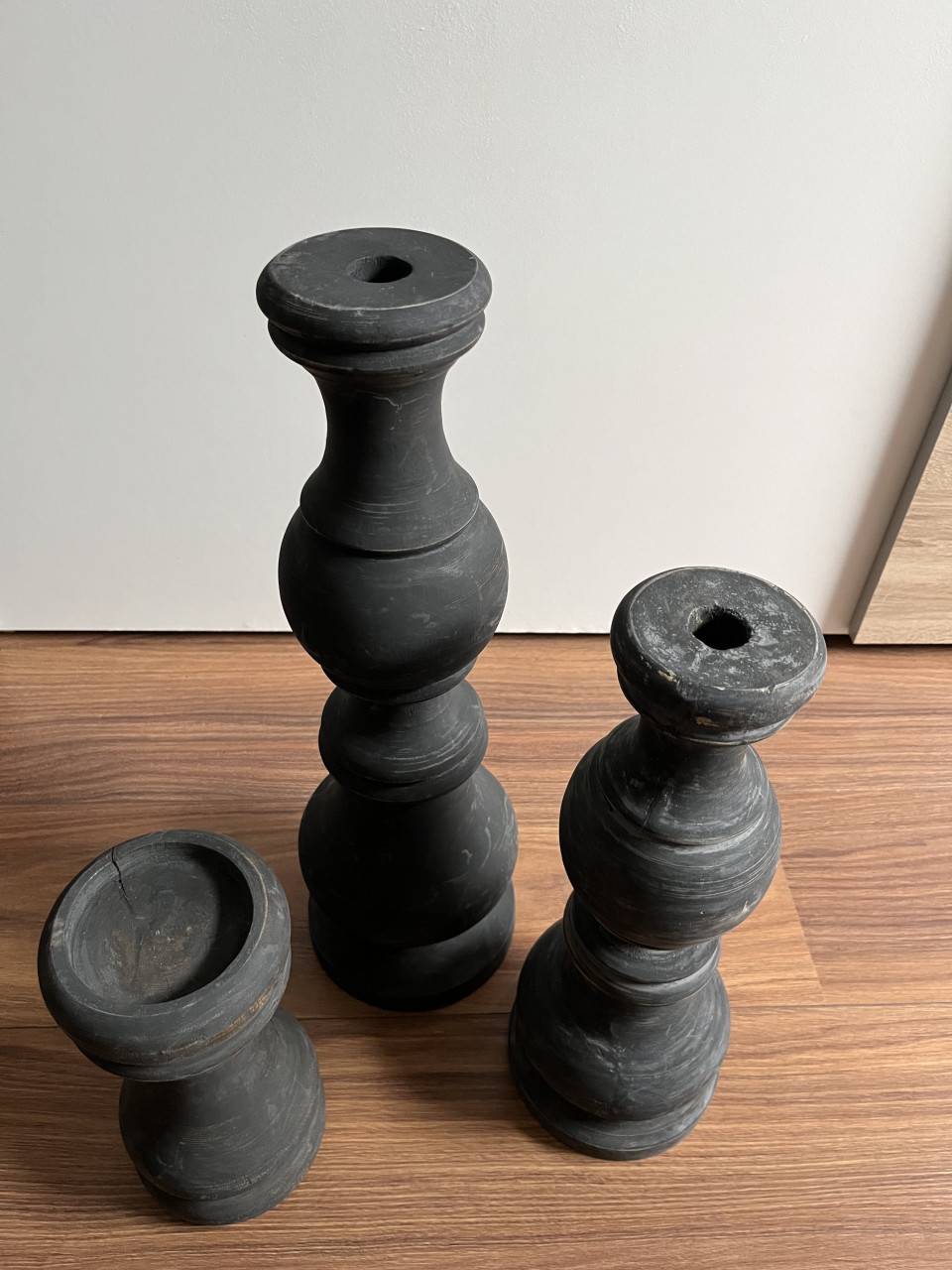 Houten kandelaars