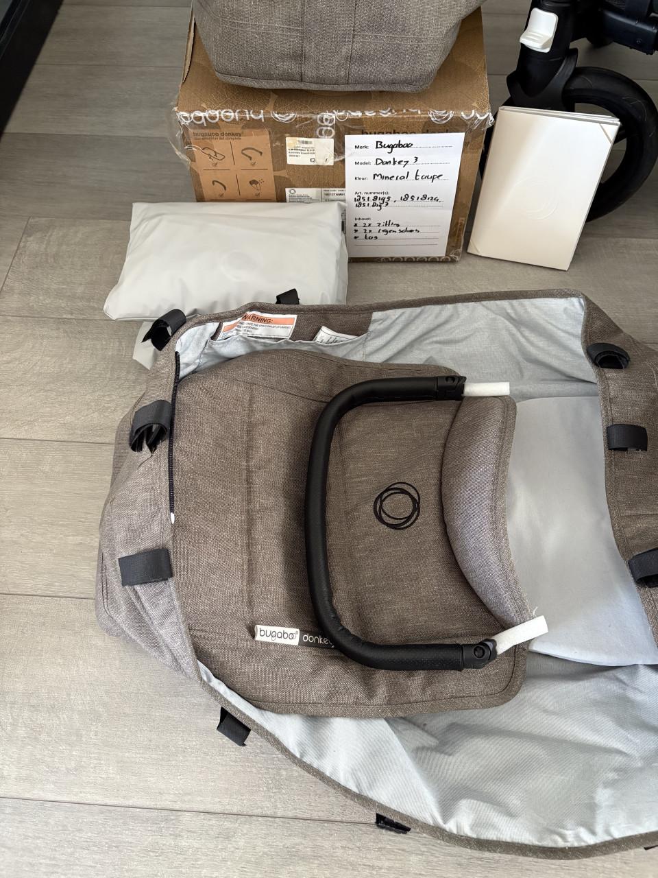 Bugaboo donkey twin black taupe