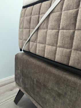 Luxe Boxspring Bruin Velvet (160x200) – Slechts 3x gebruikt! (+ Bon)