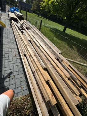 Houten ribben 44x69 circa 500 m1