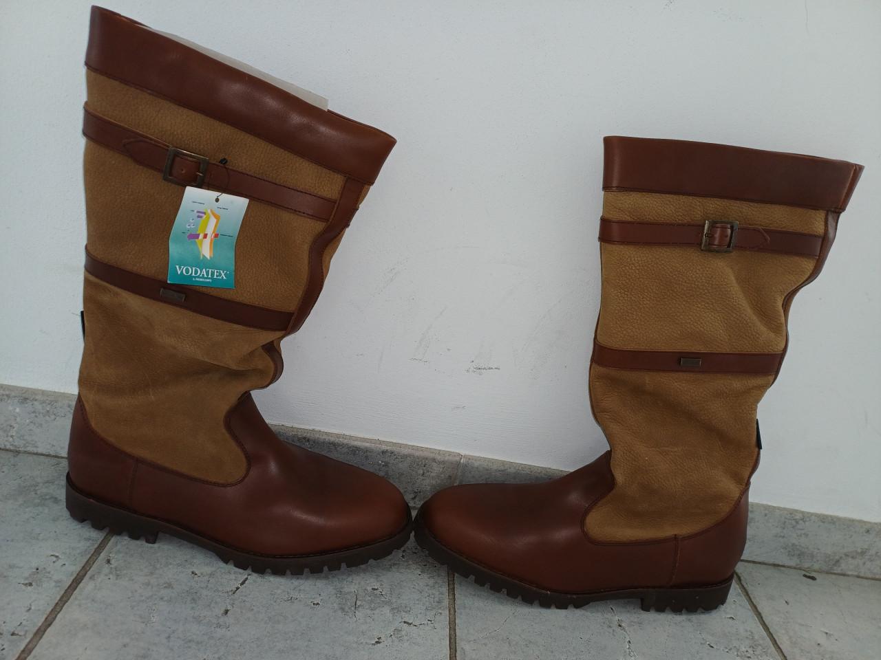 Nieuwe leren laarzen bruin maat 46