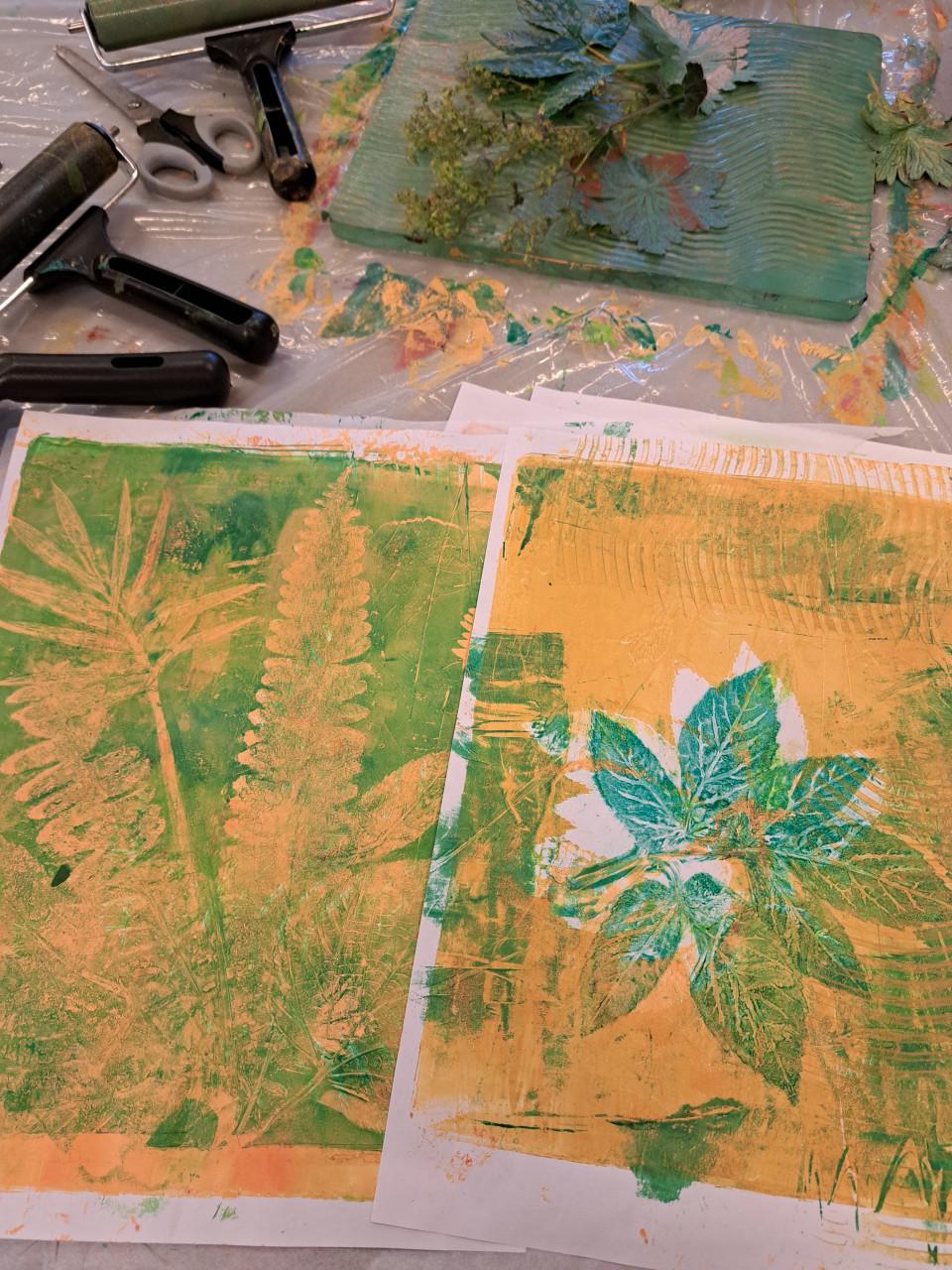 Workshop Botanisch printen op de gelplaat