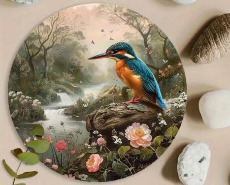 Jagende ijsvogel ( metaal )