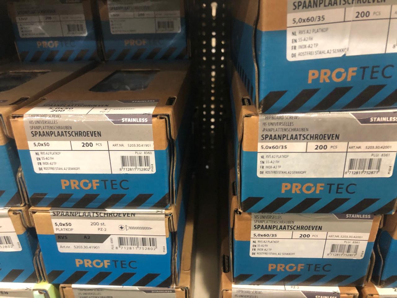 Proftec rvs spaanplaatschroeven pz drive 50 % korting