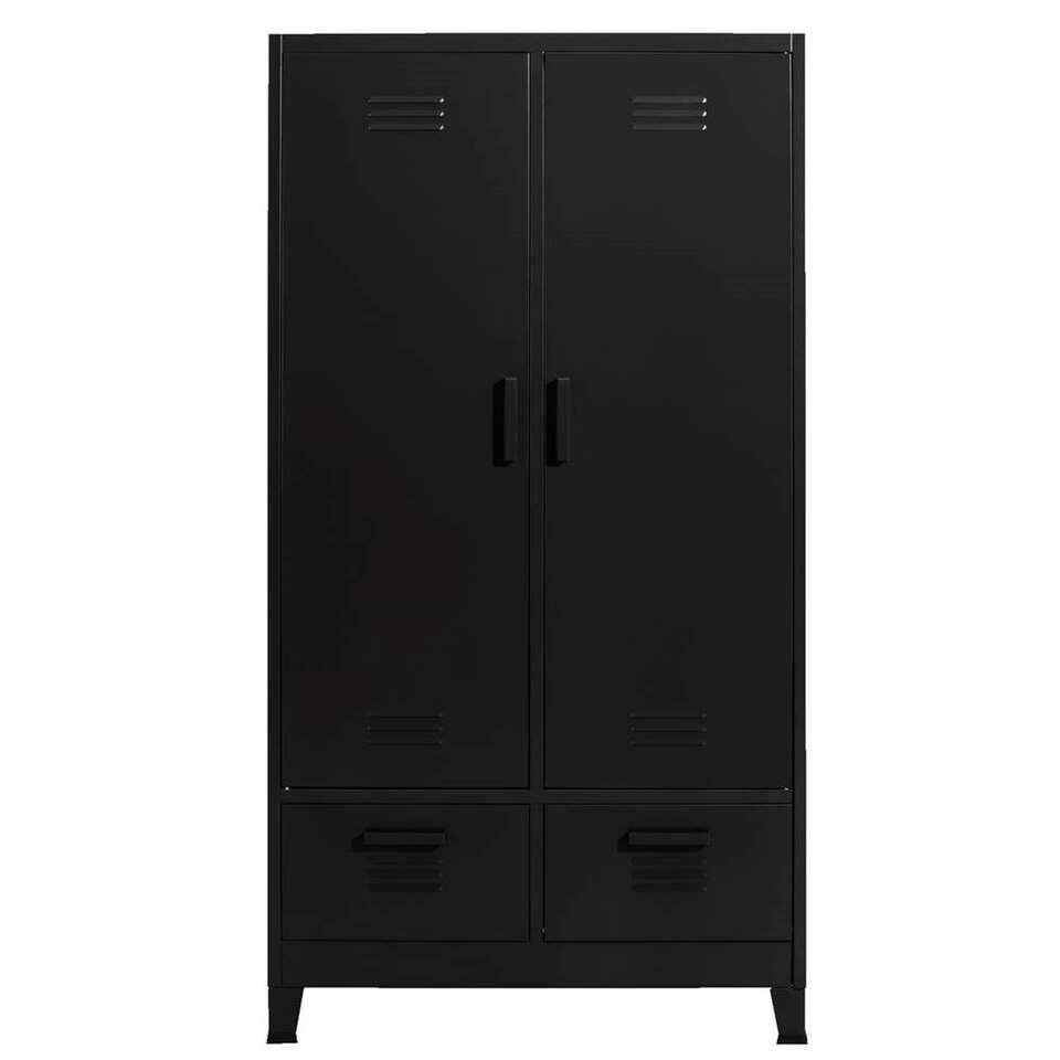 Kledingkast lockerkast 2-deurs met lades (185x100)