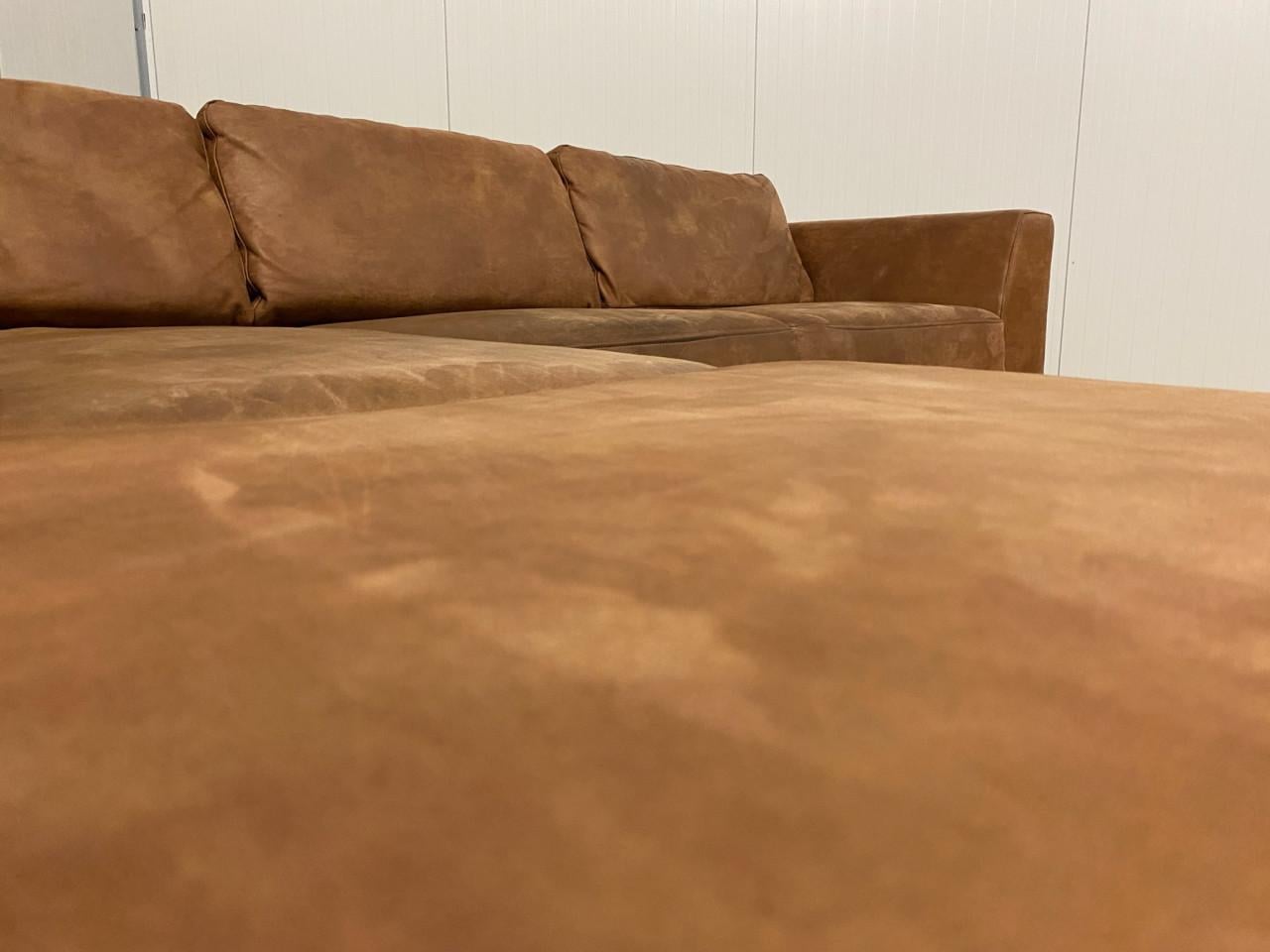 Swede Cognac Hoekbank – Premium Comfort – Gratis Levering NL & BE