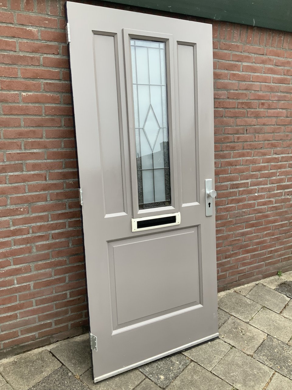Voordeur met glas in lood