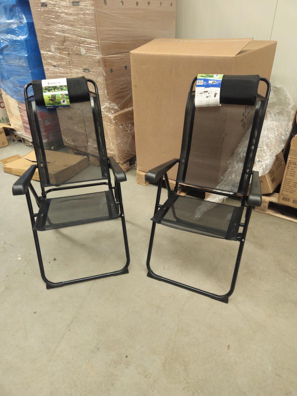 Verstelbare tuinstoelen / campingstoelen – 4 stuks